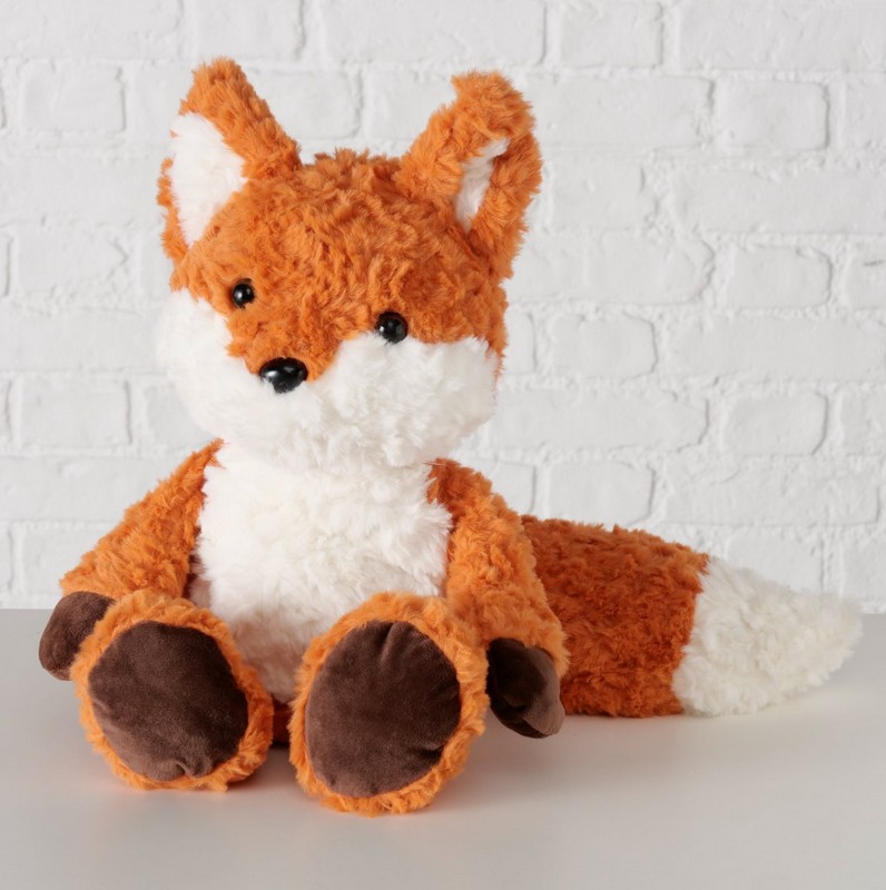 Peluche a forma di volpe alto 50 cm, perfetto come decoro autunnale